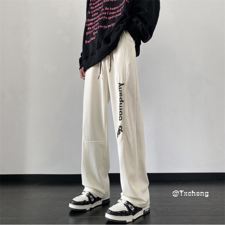 抖音品质秋季新款大菠萝格300克宽松卫裤B315-K23410-特p30控58,男装休闲裤,电商B315