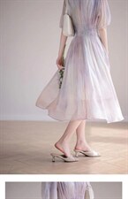 雪纺连衣裙，女装连衣裙，迪蔓君翔