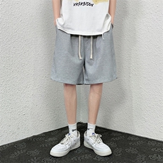 HD74099-P22华夫格短裤男大码宽松五分裤男直筒中裤，男装休闲裤，电商A040