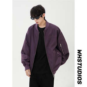 港风日系复古设计感贴袋拼接立领夹克男 XZ213-JK4321-P108控128图片
