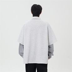 潮流宽松假两件卫衣高街潮牌休闲上衣A161-CS2233-P55，男装卫衣，电商A161
