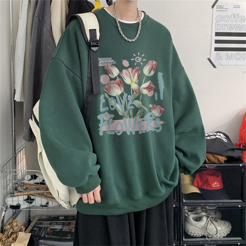特P25控48秋冬新款男士圆领卫衣宽松休闲日常百搭上衣WQ2432,男装卫衣,电商B370