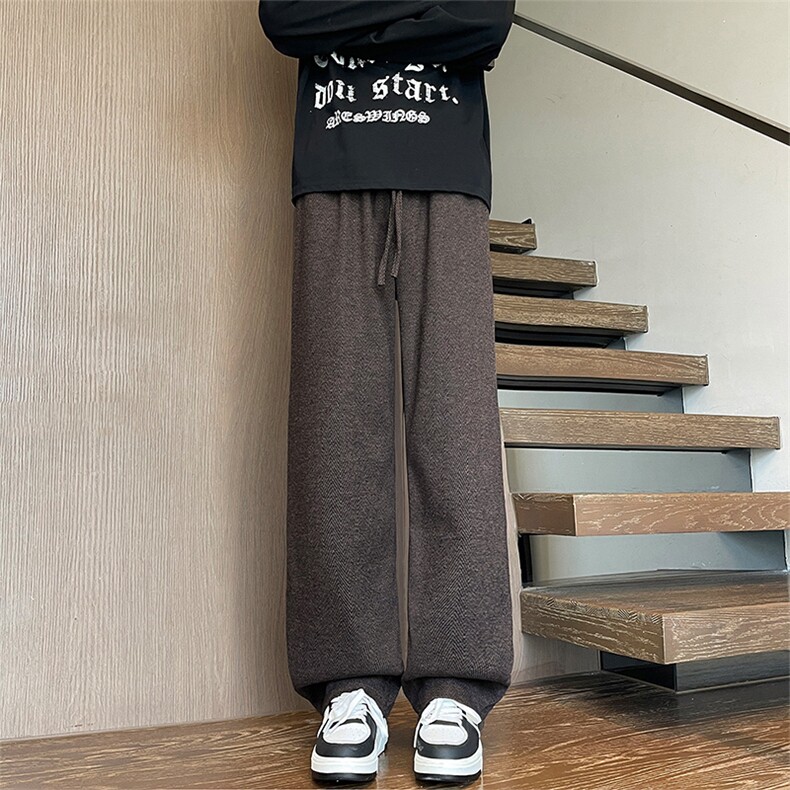 YK86111-P40 加绒P45 22%人棉75%涤纶3%氨纶人字纹秋冬美式复古裤图片