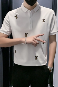 B340-PL8943 2023夏季新款短袖刺绣POLO衫男T恤 P58 控价78图片
