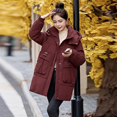 时尚潮流小个子百搭长款羽绒服女冬季新款显瘦保暖外套，女装羽绒服，涵亦佰惠