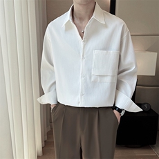 轻熟风秋装高品质提花垂坠感痞帅衬衫寸衫高级A236-0818-P65，男装衬衫，电商A236