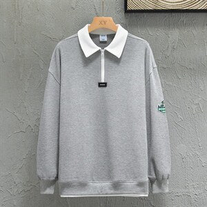 新款POLO衫灰墙挂拍华夫格休闲套头上衣PL3321-P41控68图片
