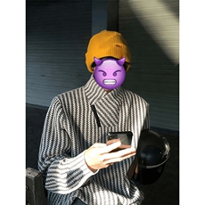 高品质春装新款老钱风美式高街鱼骨纹斜拉链解构高领卫衣长袖t恤，男装T恤，电商A443