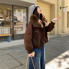 现货新款2165-P475-K669新G标90白鸭绒派克服，女装羽绒服，韩然一族