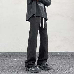 高级感纯棉高街微喇裤休闲百搭垂感修身时尚潮流 K590-特批45图片