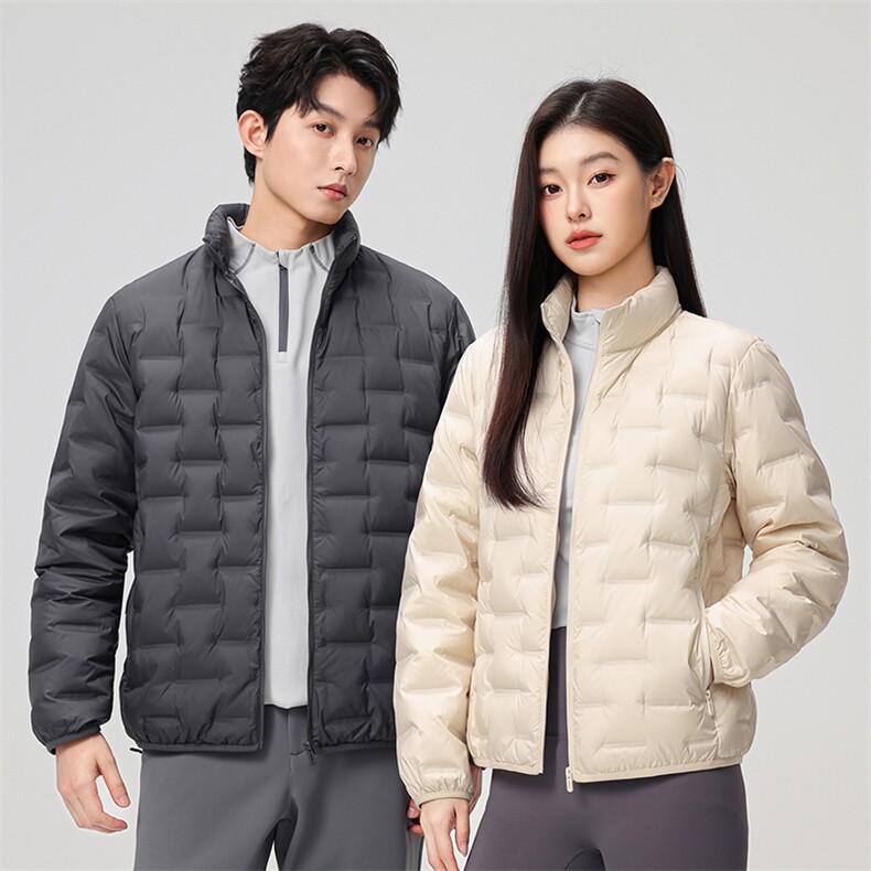 新款90绒子轻薄情侣装羽绒服秋冬男女款立领轻薄羽绒服外套,男装羽绒服,钱塘723