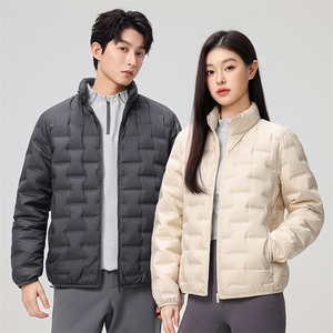 新款90绒子轻薄情侣装羽绒服秋冬男女款立领轻薄羽绒服外套图片