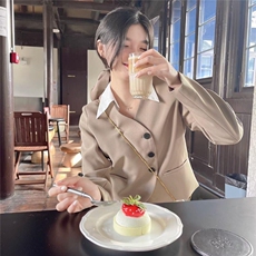 可拆卸领短西装，女装西装，IECE