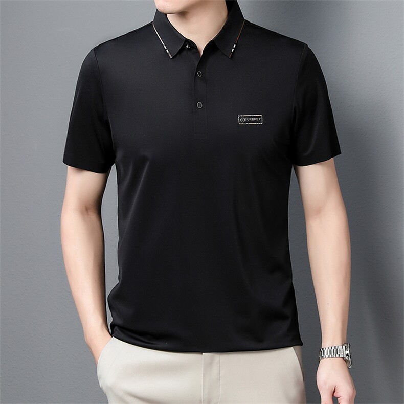 高端纯色休闲款Polo衫男短袖夏季青年百搭无痕T恤男士上衣潮P68,男装Polo衫,星座1105-3