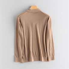 秋冬季新款舒适时尚百搭男士POLO领羊绒套头衫男装，男装羊绒套衫，江帆羊绒