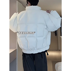 现货网图慎用吐司方格pu皮蓬松保暖棉服防水棉衣M2509-P98量大优，男装棉衣，星座1213