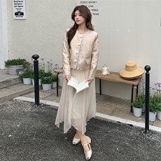 现货新款2025春季小香风外套1C119-8853-P155-K238，女装连衣裙，英标秀