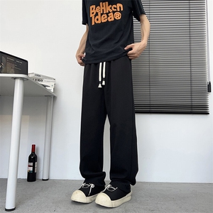 美式高级松紧腰抽绳裤子男小众设计感宽松垂感休闲长裤KZ0123-P38图片