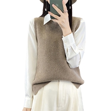 无袖背心裙内搭马甲针织打底衫女秋冬2024新款，女装马甲，羿纯羊绒
