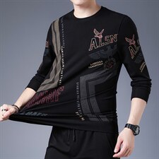 2023新款卫衣男士上衣针织衫长袖T恤P75，男装针织衫/毛衣，电商D223-1