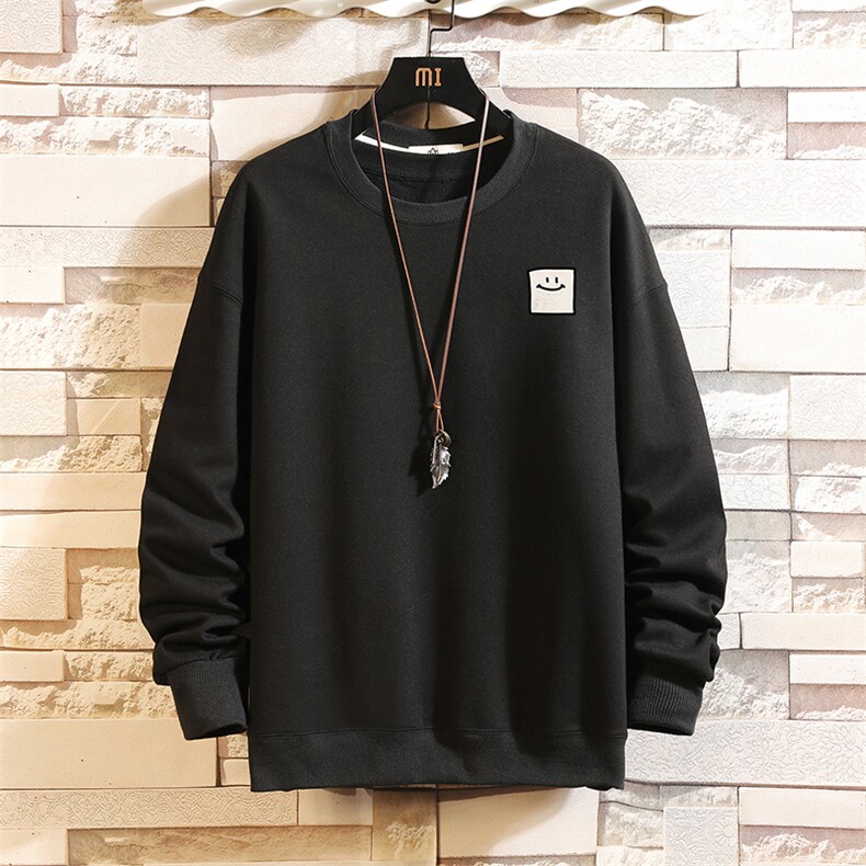 S6316-P28加绒款-P33秋季圆领卫衣男大码韩版宽松长袖外套砖墙，女装短外套，电商A040A