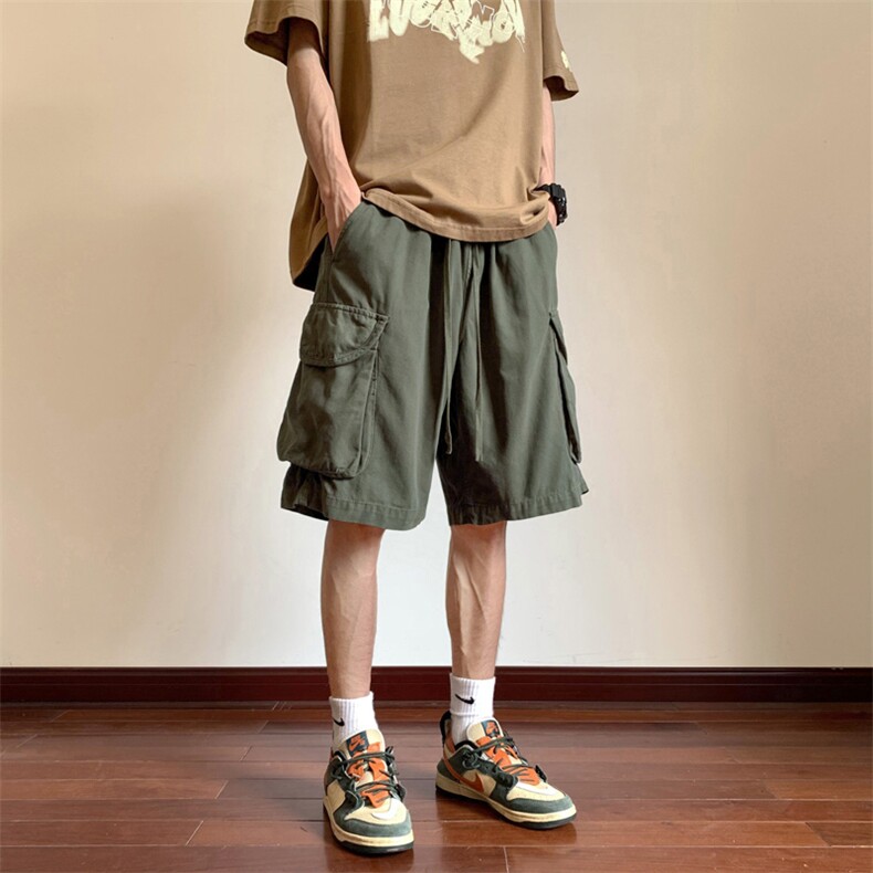 高品质纯棉重磅工装短裤男立体腰包边包条抖音直播HH01-P45,男装休闲裤,电商B367