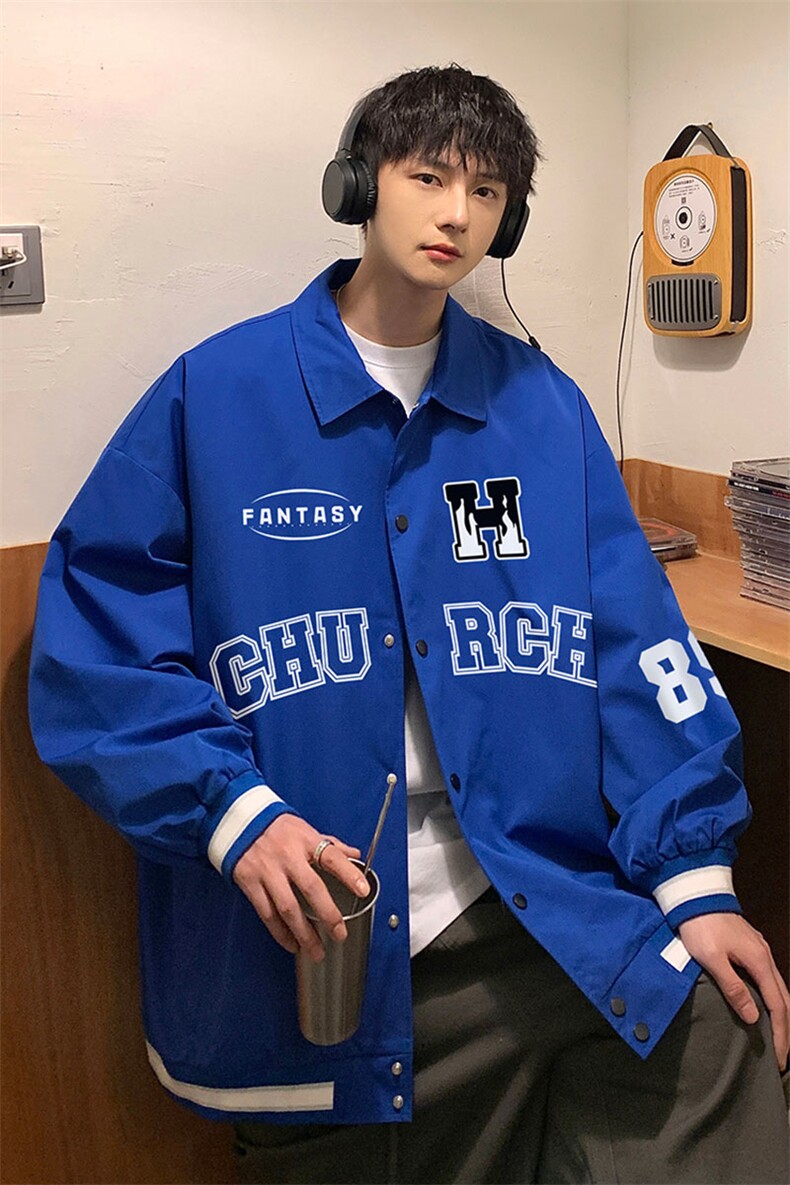 港风23春季新款hiphop炸街设计感潮流翻领夹克外套G721P65控88,男装夹克,电商A247
