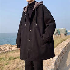 1014-WF43-P69-毛呢风衣男秋冬中长款加厚连帽外套，男装风衣，星座1014-1