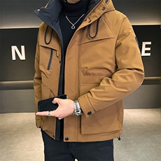 店主风新标50白鸭绒冬季男士工装连帽休闲羽绒外套男Y206-P188，男装工装外套，星座310B-3