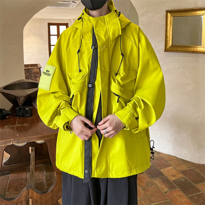 8XL-M特大码冲锋衣防水宽松工装风男夹克外套JK1306P90控118,男装夹克,电商D206-1