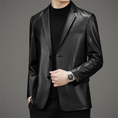 88987春秋款男士真皮皮衣胎牛皮外套皮西服P1450，男装西服，电商B360A（原721A）