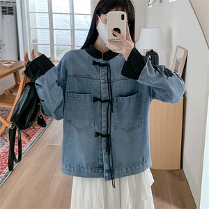 新中式牛仔外套女2025新款宽松时尚设计感洋气风上衣 NZ060-P88图片
