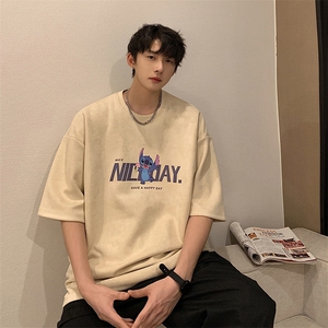 麂皮绒短袖t恤男大码半袖男 JD82173-P25图片