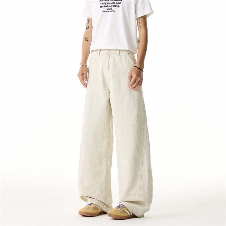 日系休闲弯刀工装裤男潮牌高街宽松直筒阔腿长裤子 310A-8127-P38图片