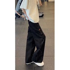现货DK137-批45泼墨彩绘宽松阔腿牛仔裤男，男装牛仔裤，星座603-2