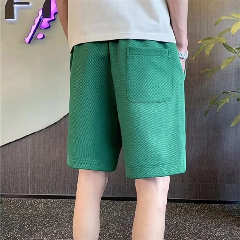 休闲短裤夏季薄款潮牌纯色简约高级宽松直筒运动五分沙滩裤男外穿,男装牛仔裤,星座506A