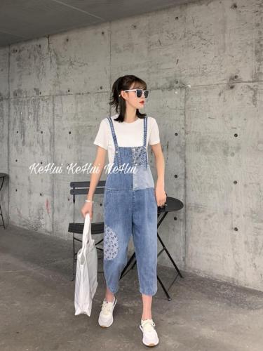 【现货】夏季新款卡通米奇背带裤T恤衫两件套,女装T恤,珂 慧