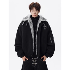 现货座山雕毛领加绒棉服男女冬季cleanfit工装外套MF389-P115，男装棉衣，星座412-3
