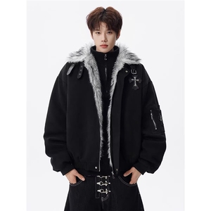 现货 座山雕毛领加绒棉服男女冬季cleanfit工装外套MF389-P115图片
