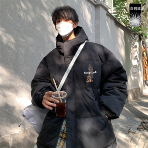 港风23新款冬季时尚百搭宽松情侣连帽羽绒服外套YR6145P225控298图片