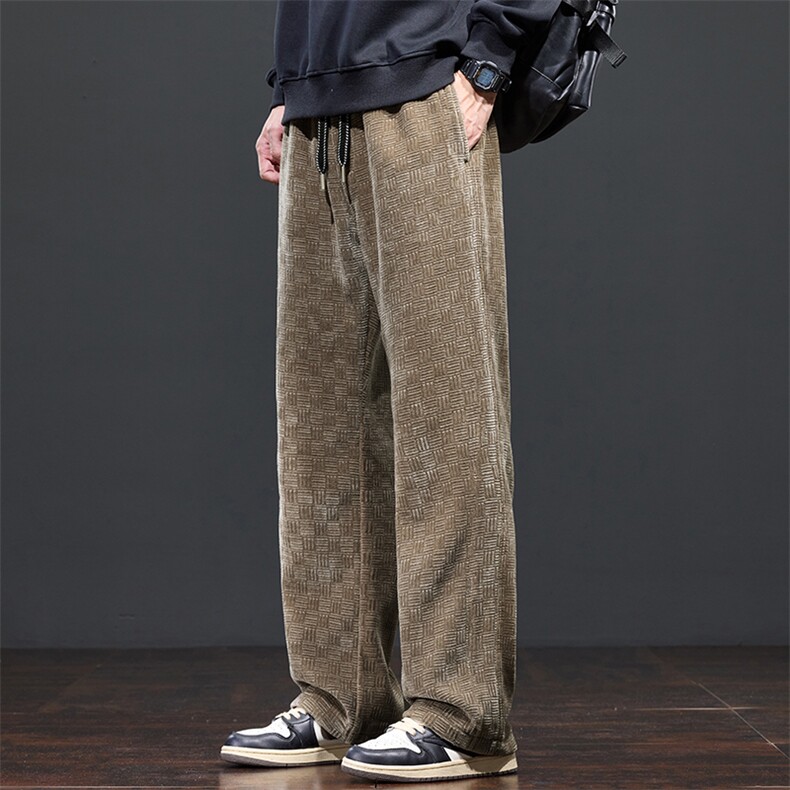 2025新款秋冬季男士休闲裤灯芯绒裤子男款直筒卫裤H803-P45,男装休闲裤,星座610（原A335）