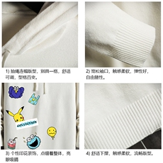 LM68079-P58加绒款-P68连帽毛衣男大码带帽针织衫男毛线衣网格，男装针织衫/毛衣，电商A040A