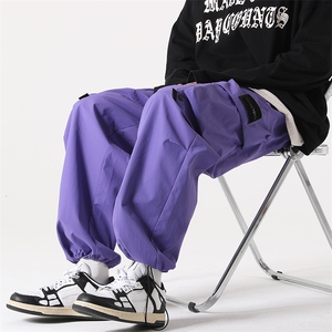 港风工装休闲裤男宽松直筒束脚伞兵裤KP803 P55图片