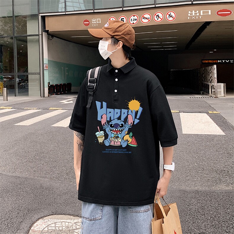 PL57077-P35翻领短袖polo衫男大码胖子半袖t恤男有领保罗衫模特,男装Polo衫,电商A040
