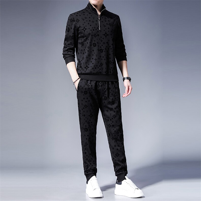 SA5515-2钱塘2020-2中年男士冬季厚款加绒百搭时尚休闲卫衣P155,男装休闲套装,钱塘207-2