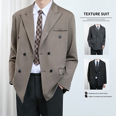 男西装外套毛呢双排扣西服正装新郎结婚礼服大码S-5XLJAK26P77，男装西服套装，星座1013-1