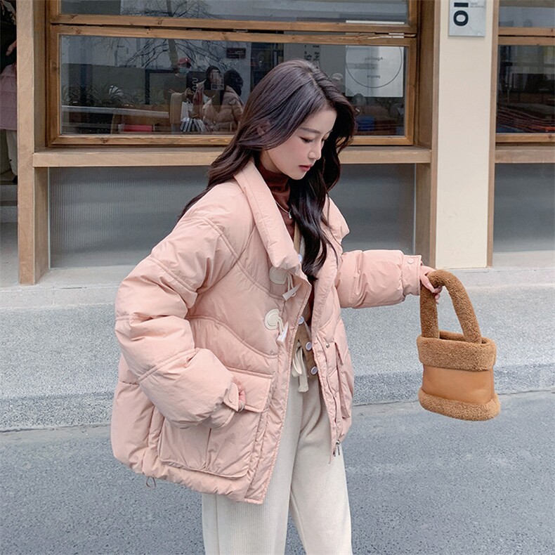 主推牛角扣小个子羽绒服693-P235-K355,女装短外套,2C129