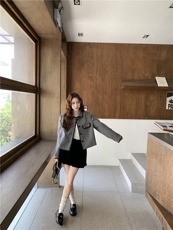 小香风波点翻领短外套女2025秋季时尚新款设计感小个子气质上衣，女装套装/套裙，2D034