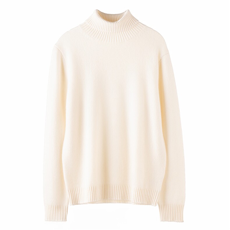 2025春秋新款羊绒衫女100山羊绒套头加厚保暖上衣显瘦高领针织衫，女装羊绒衫，濮尚羊绒