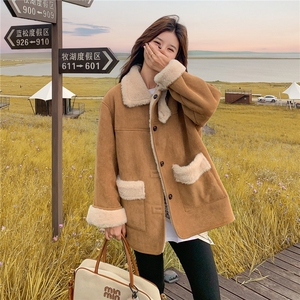 大货两面穿羊羔毛外套C258T08P195K298图片